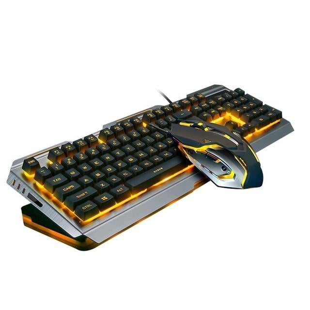 VKTECH 104 keys Gaming Mechanical Keyboard Mouse Set USB Wired Ergonomic RGB Backlight Keyboard Mice Combo For Laptop Desktop PC - NOFRAN