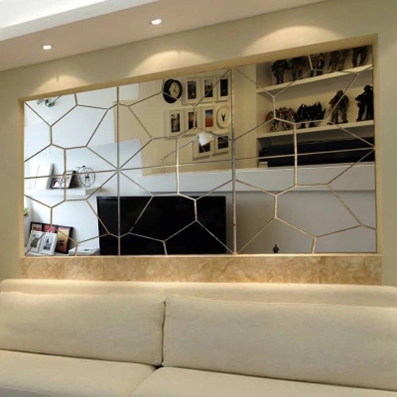 Wall Mirror Geometric Pattern 3D Decorative Mirror - NOFRAN