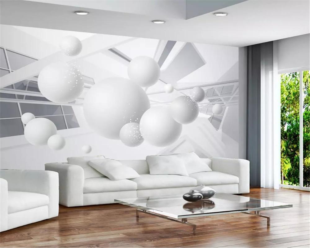 White Balls Background Mural Wallpaper - NOFRAN