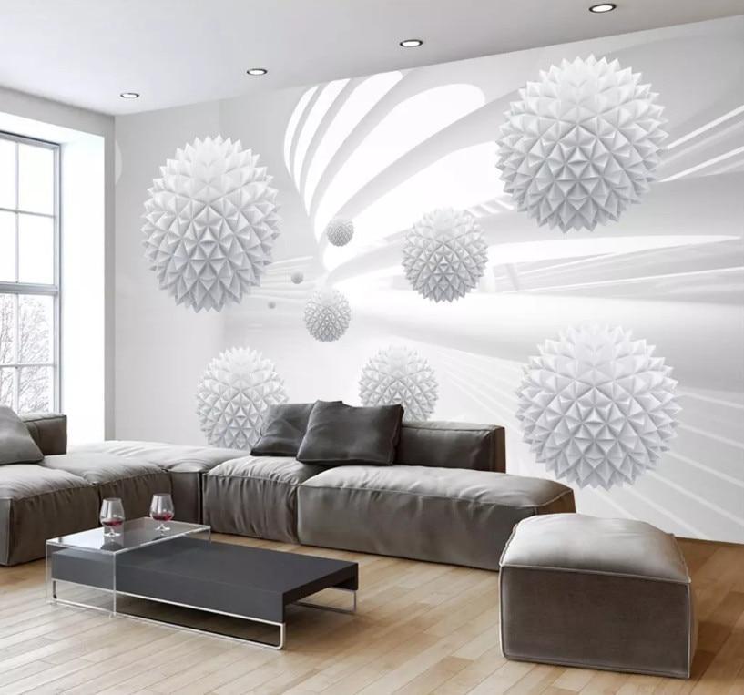 White Balls in A Room Mural Wallpaper - NOFRAN