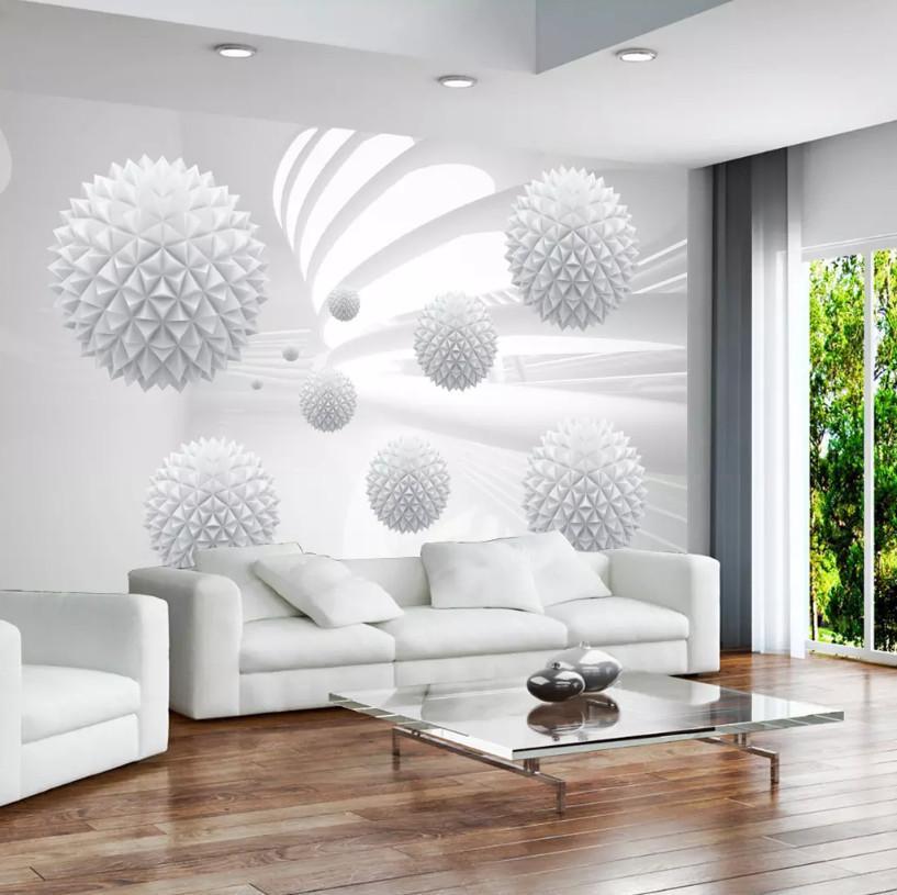 White Balls in A Room Mural Wallpaper - NOFRAN