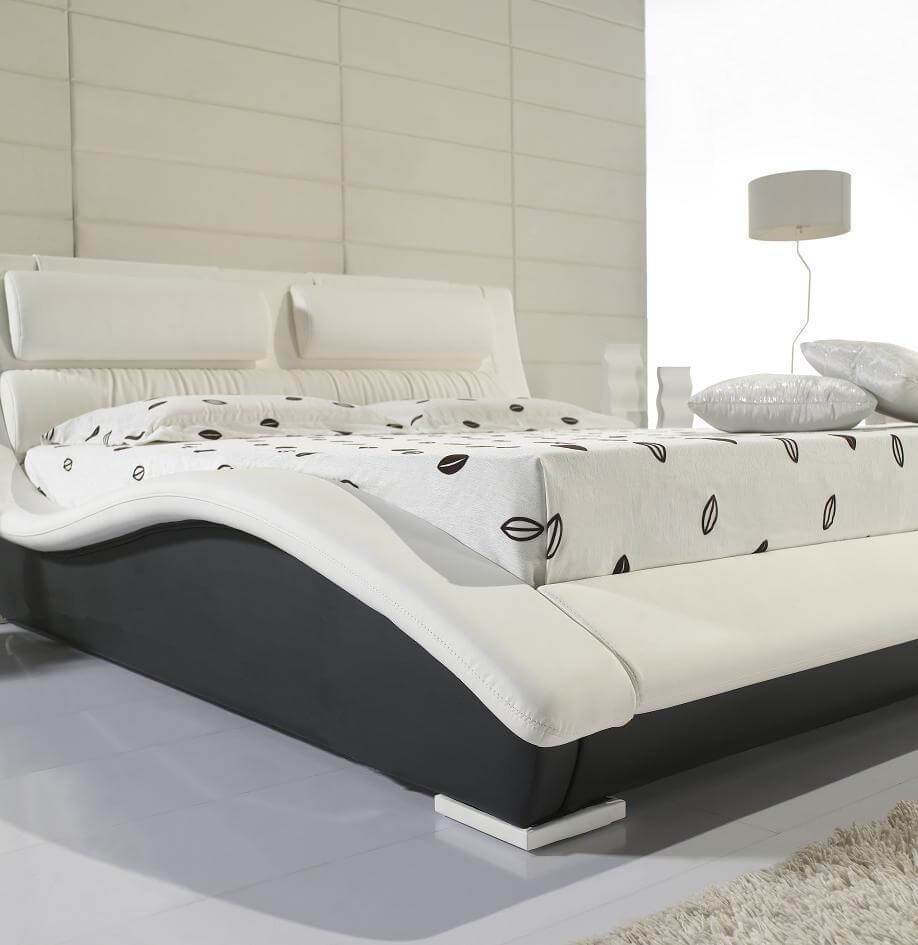 Curved Leather Bed - NOFRAN