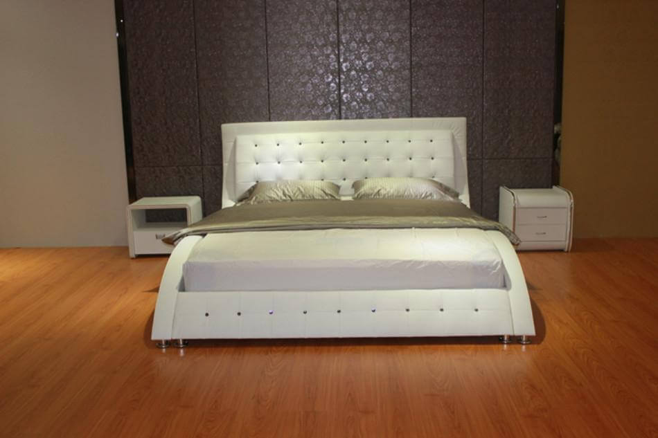 Curvy Luxury Leather Bed - NOFRAN